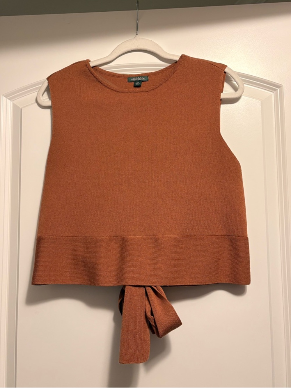 Wild Fable Rust Tie-Back Sleeveless Knit Tank